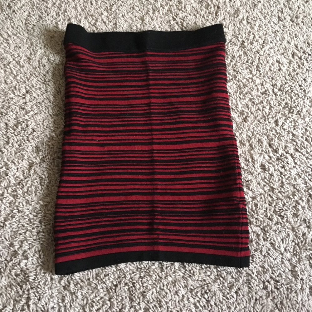 Red and black skirt